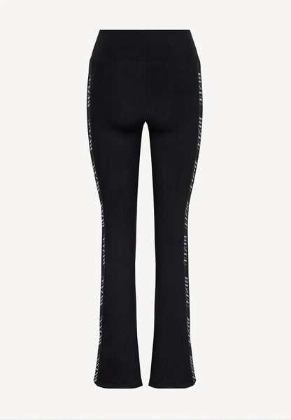 Czarne legginsy z szerokimi nogawkami KENDALL