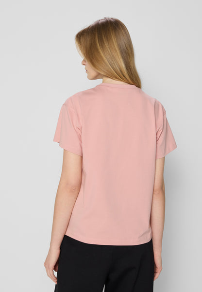 Łososiowy T-shirt oversize TISHAL