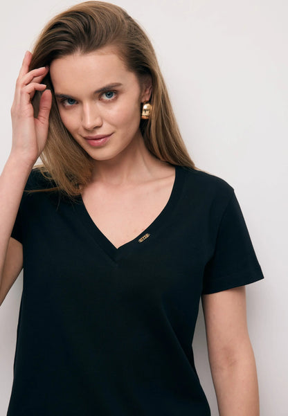 Klasyczny t-shirt czarny FOKIA
