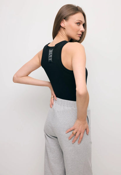 Czarny top z logo bizuu ALEXIN