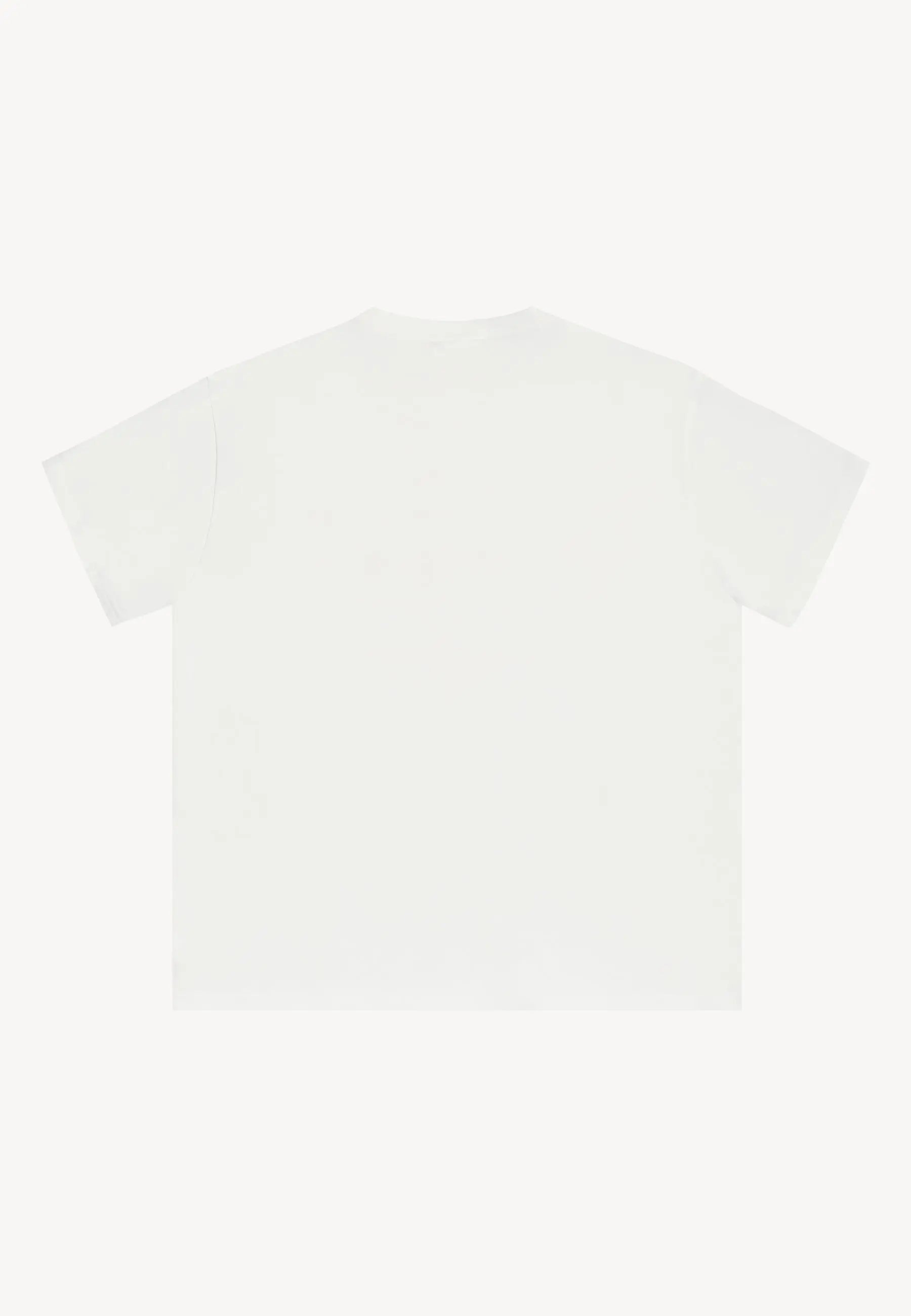 Tył białego t-shirtu TISHAL.