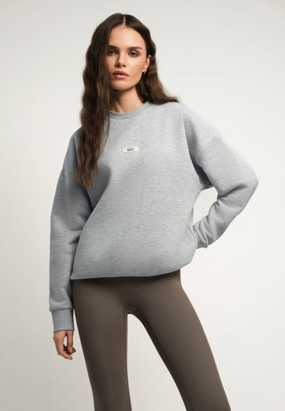 Szara bluza z logowaną metką COLLY