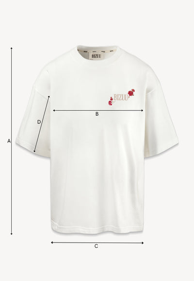 Kremowy t-shirt z haftem DISEA