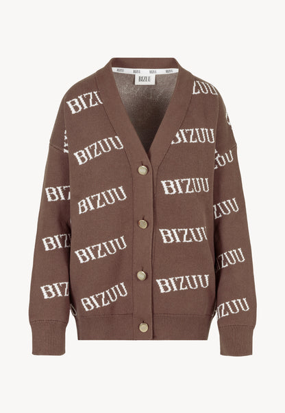 Brązowy kardigan oversize zapinany na guziki KYLE