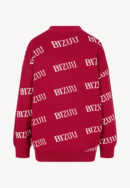 Bordowy kardigan oversize zapinany na guziki KYLE