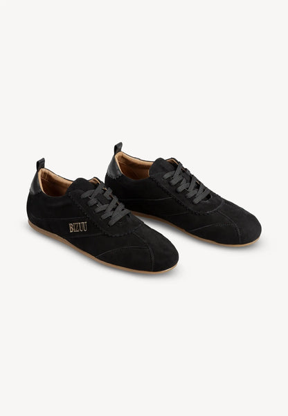 Zamszowe sneakersy damskie LEOLA czarne