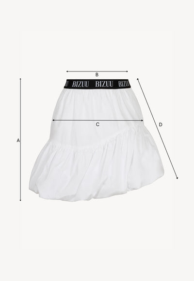 Biała spódnica mini z logowaną gumą LILIBET
