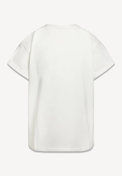 Kremowy t-shirt z grafiką MIRE