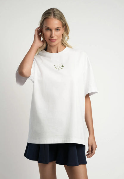 Kremowy t-shirt OVELIA