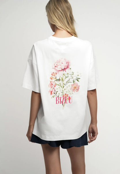Kremowy t-shirt OVELIA