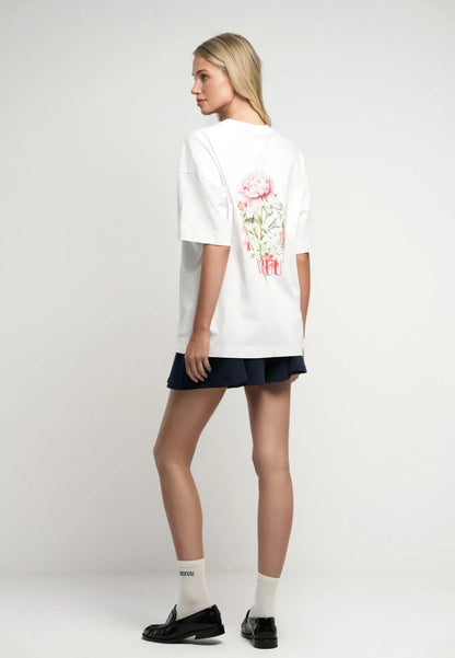 Kremowy t-shirt OVELIA