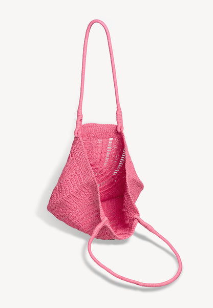 Pleciona torba shopper RAFI różowa