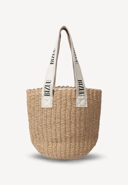 Beżowa pleciona torba shopper REVERIE