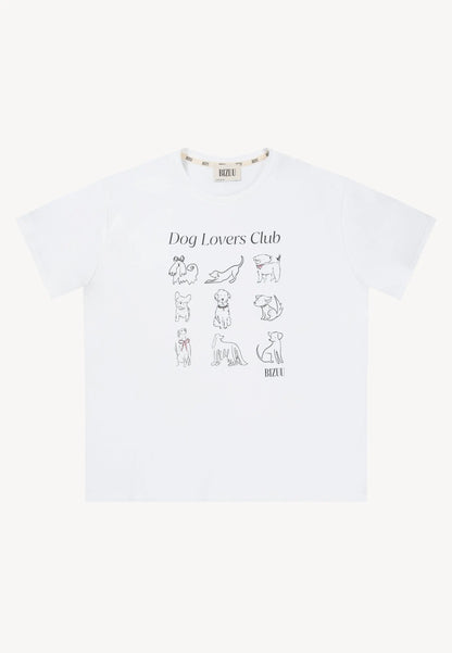 Kremowy T-shirt Dog Lovers Club TISHAG