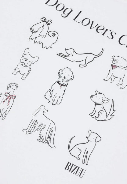 Kremowy T-shirt Dog Lovers Club TISHAG
