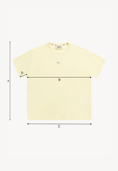 Klasyczny żółty T-shirt z logo TISHALLE