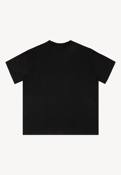 Czarny T-shirt oversize TISHAL