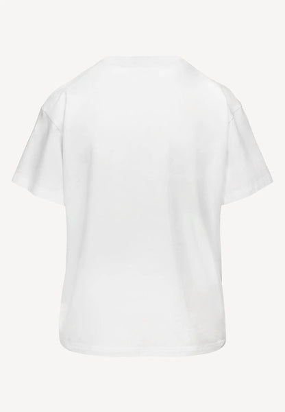 Biały T-shirt oversize TISHAL