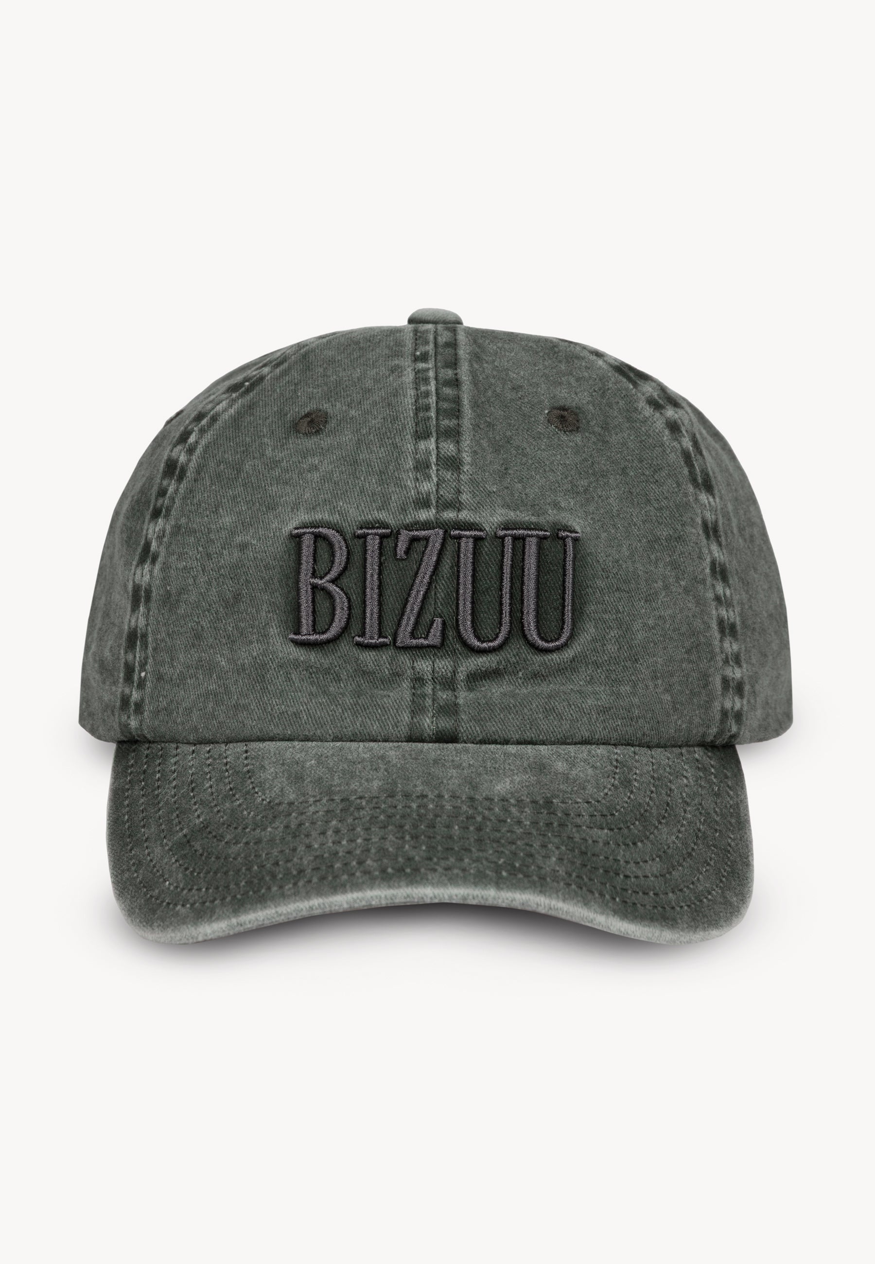 Szara czapka z daszkiem ZANE z haftowanym logo BIZUU.